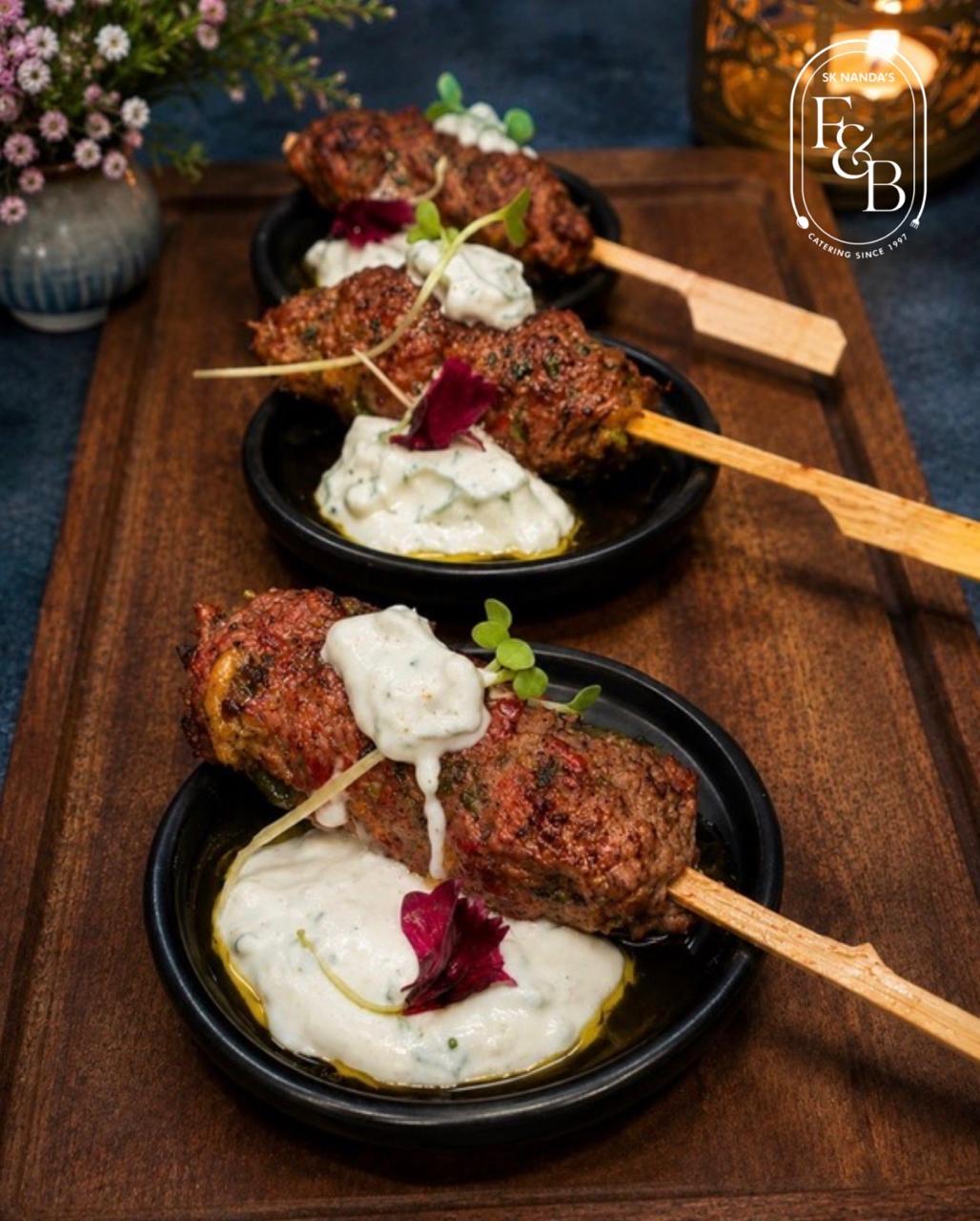 Artisanal Lamb Seekh Kebab at SK Nanda F&B